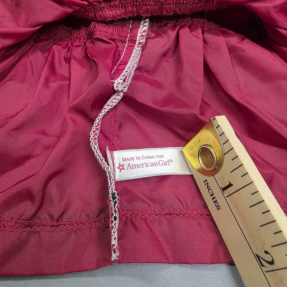 American Girl Samantha Beforever Holiday Christmas Red Dress Fancy Coat & Hat
